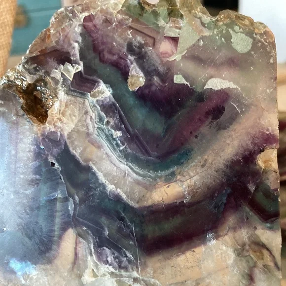Natural Fluorite Crystal Display